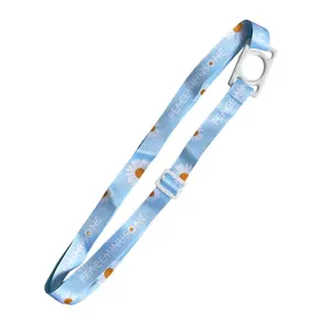 4-Pack Cute Water Bottle Straps – Adjustable Silicone Bottle Lanyard for Kids & Adults, Hands-Free Water Bottle Holder Strap for Hiking, Travel, School, Cartoon Capybara, Daisy, Avocado Design