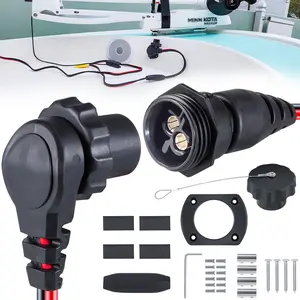 1865120   MKR-28 Trolling Motor Plug and Receptacle For Minn Kota Freshwater and Saltwater Marine Boat Battery Accessory Male Female Connector Socket Waterproof Heavy Duty 8AWG Rated To 60A Up To 48V