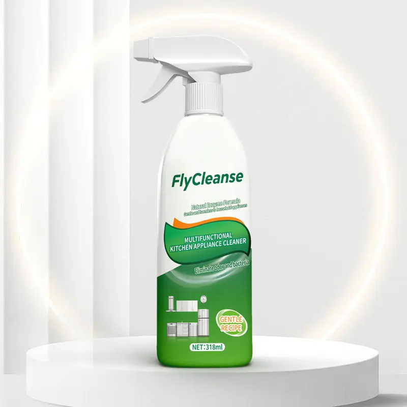 FlyCleanse Kitchen Grease Cleaner - For stovetops and range hoods - Removes grease stains - 318 ml/bottle M1