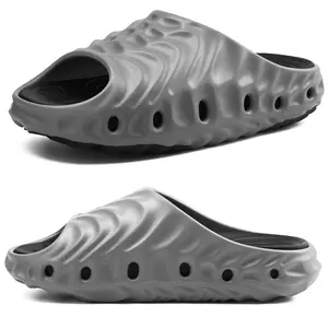 Shoeslocker Men's Recovery Slides - Ergonomic Sports Beach Slippers with Arch Support, Removable EVA Cushioned Insole, Non-Slip Breathable Post-Workout Footwear for Gym