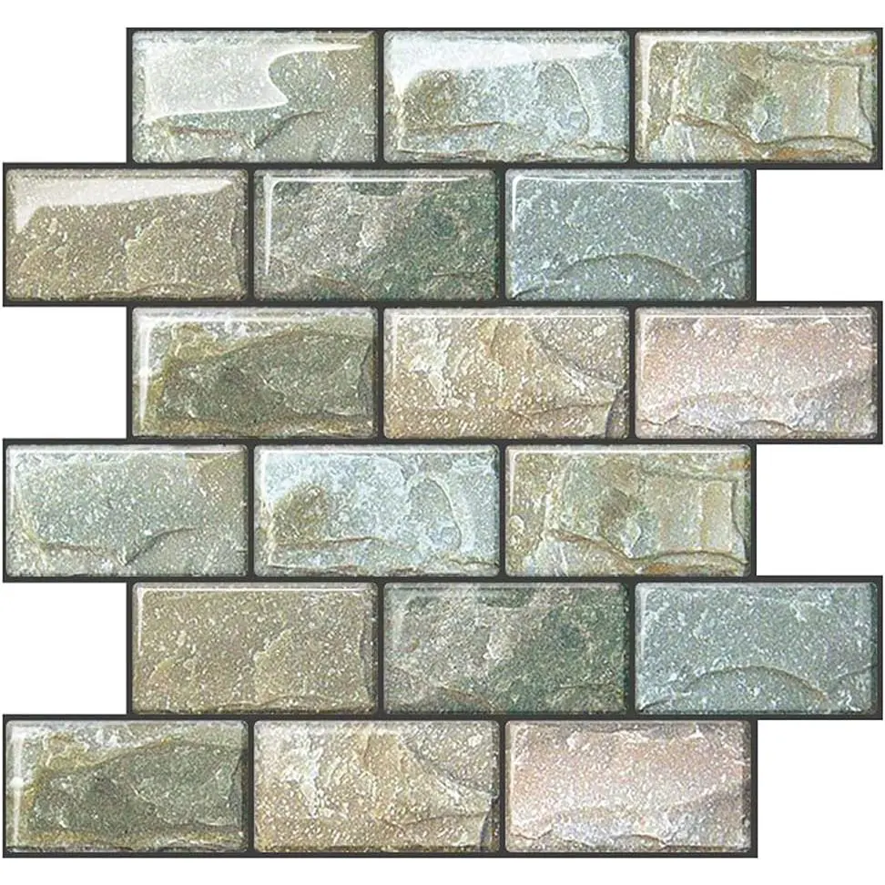 10 Sheets Peel and Stick Tile Backsplash for Kitchen Wall Tile, Self Adhesive Brick Backsplash Subway Tiles Backsplash, Stick  Tiles Kitchen Backsplash 10"x10.6"