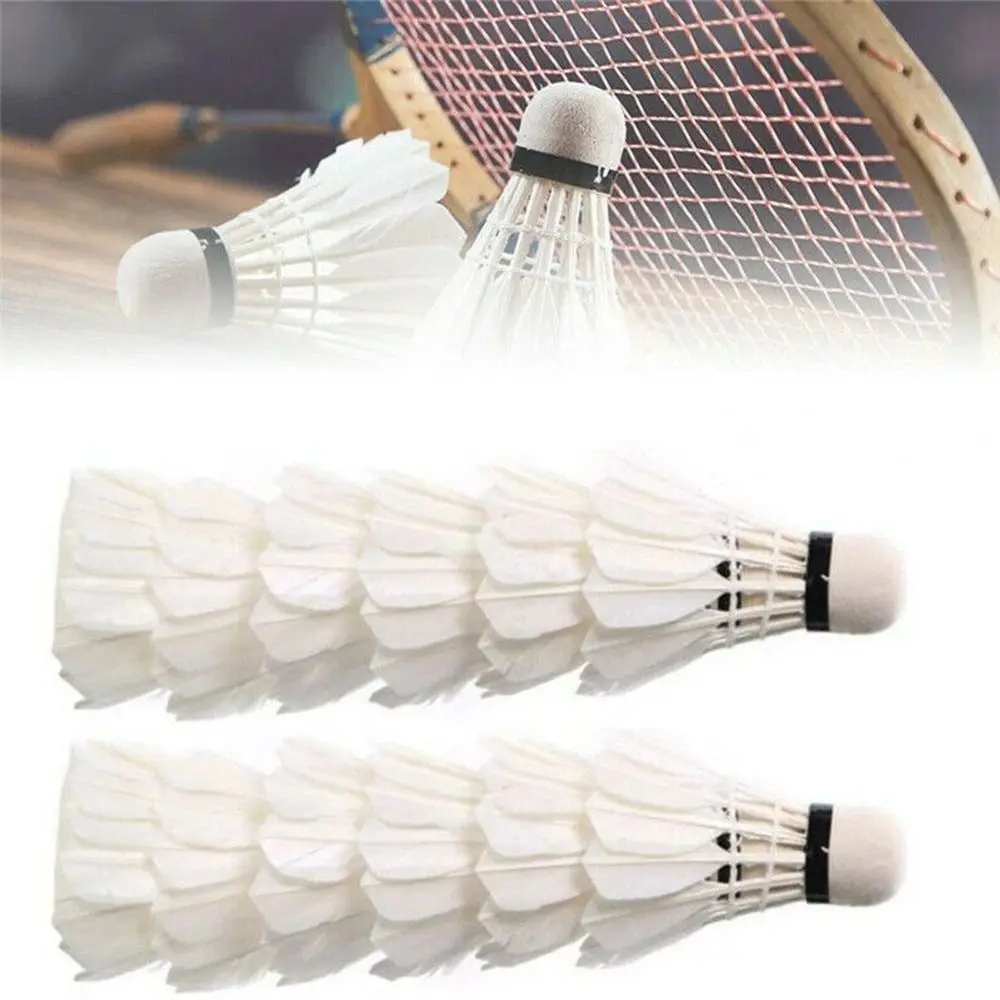 3/6/12Pcs shuttlecock Professional Badminton Shuttlecock Black Goose Feather Badminton Shuttlecock Training Sport Badminton Ball