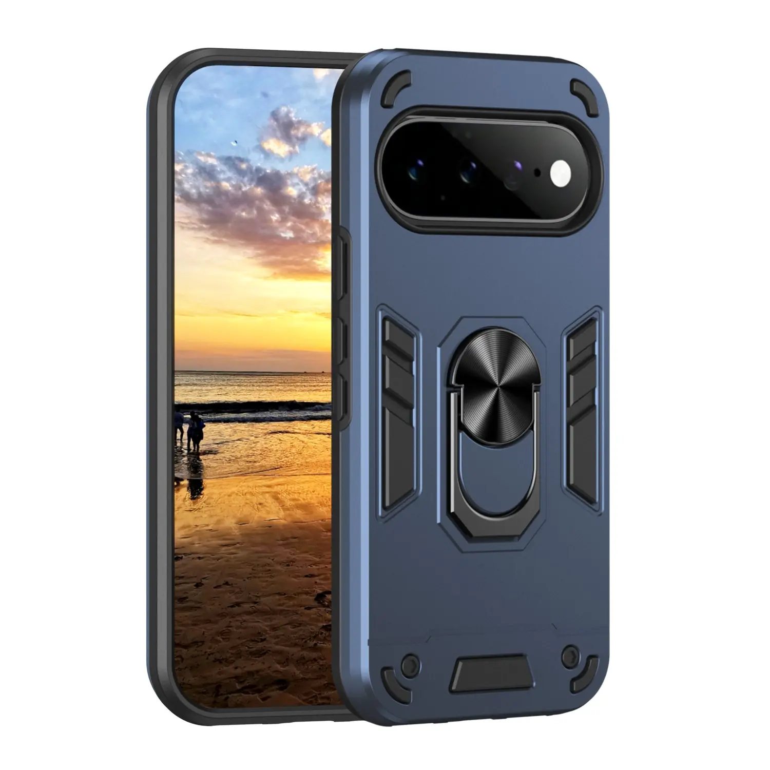 New 360 Rotating Magnetic Stand Phone Case for Google Pixel 11 Pro, Anti-Drop Phone Shell with Ring Holder, Pixel 11 Pro Xl Compatible