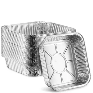 8" Disposable Aluminum Foil Square Baking Pans| 8 x 8 Cake Pan Tin for Broiling, Toaster Oven, Meal Prep, Roasting, Take Out| 20 Pack (8" X 8" Without Lids)