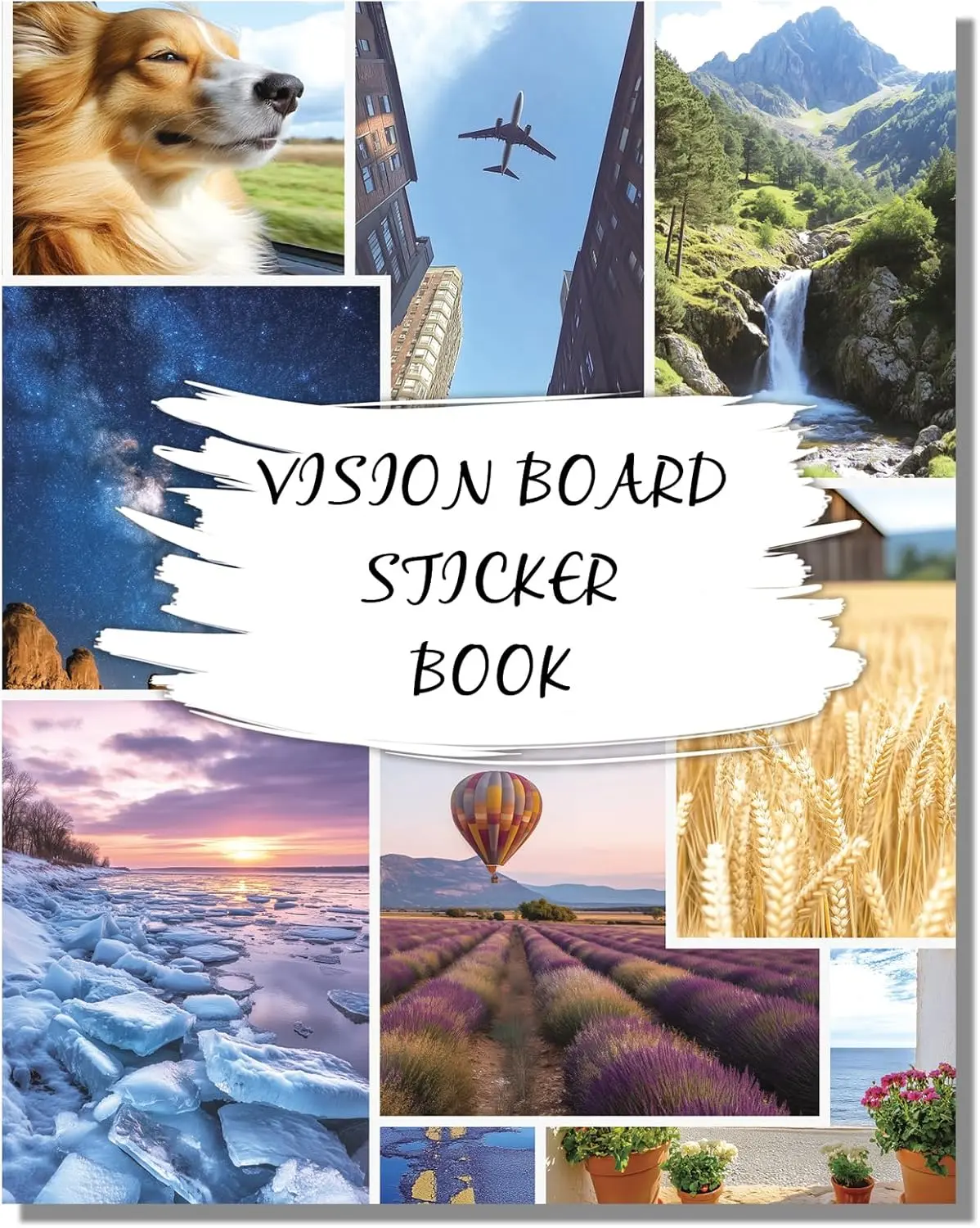 Sawnfay Vision Board Book - 2026 Vision Board Sticker Book, with Motivational Images & Quotes, Vision Board Kit & Supplies for Women, Travel Diy Craft Kit