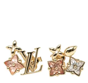 Pre-owned Louis Vuitton 1 Small Leather Goods Boucle d'oreille Puce Luluglam Stud Earrings M00786