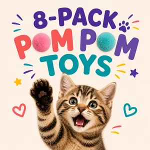 8-Pack Pexley Pom Pom Toys