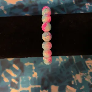 Cotton candy bead bracelet