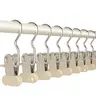 Yujas Sky Stainless Steel Clip Hanger - Widened Anti-Rust 360° Rotating Clothes Clips for Closet, Travel & Laundry, Space-Saving Hat Pants Towel Organizer with Hooks, 10 or 20 pcs
