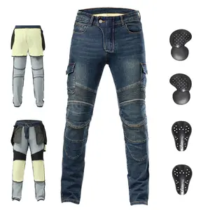 Motorcycle Pants with Aramid Lining Game-Changing Armored Riding Jeans for All-Season (Street & Dirt Ready)