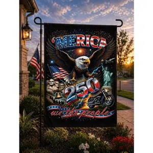 Patriotic Semiquincentennial Garden Flag 1776-2026, 250 Years Freedom USA Flag Yard Flag, We The People 250th Anniversary Outdoor Decor Gift