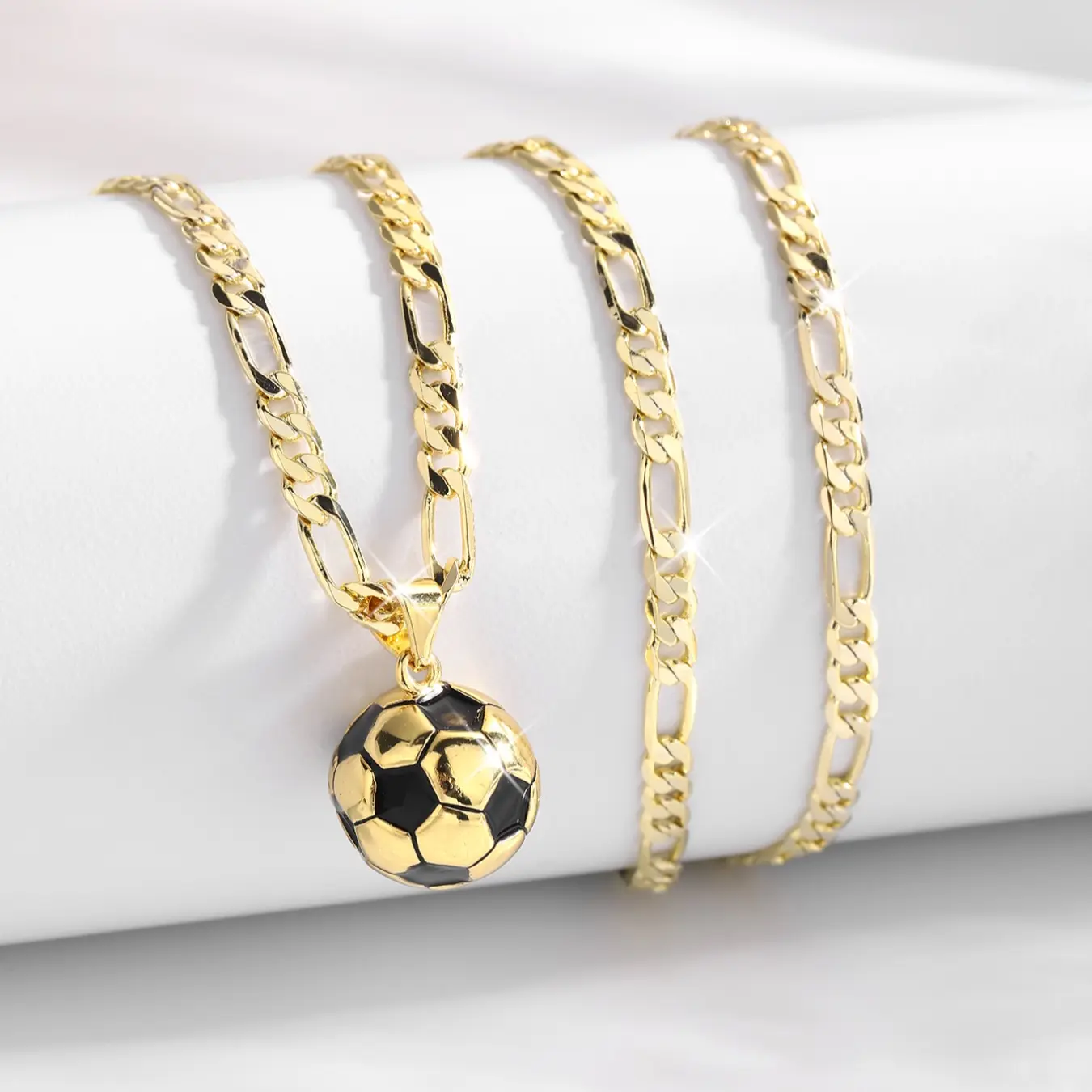 【Biack Friday】Fashion Solid Soccer Pendant Necklace, Charms Necklace, Chain Necklace, Costume Jewelry Necklace, Jewelry for Football Fans, Perfect Gift for Sports Enthusiasts, Jewelry Gifts