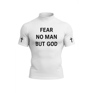 “FEAR NO MAN BUT GOD” High Collar Compression Shirt