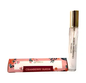 CRANBERRY SUEDE Eau De Parfum | Handmade Fragrance for Women & Men | Clean & Natural Ingredients | (TRAVEL SIZE 10 ML /0.33 OZ) Long Lasting & Lightweight - Unique Unisex Original Scent