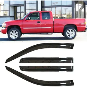 94044 Side Window Visor Wind Vent Deflector,4pc Outside Nice Sun Rain Guards for 99-06 Chevy Silverado/GMC Sierra 1500,01-06 Silverado/Sierra 2500/3500,Also 07 HD Classic Models Extended Cab