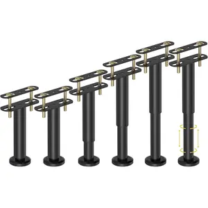 6 count Adjustable Height Bed Support  7.08-12.6 inch, Bed Frame Center Support  for Bed Frame/Bed Center Slat/Furniture, Heavy Duty Metal Bed Replacement  Bed Slats Support