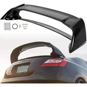 Rear Trunk Spoiler Wing Pre-Painted Compatible with 2006-2011 Honda Civic 4 Door Sedan Glossy Black