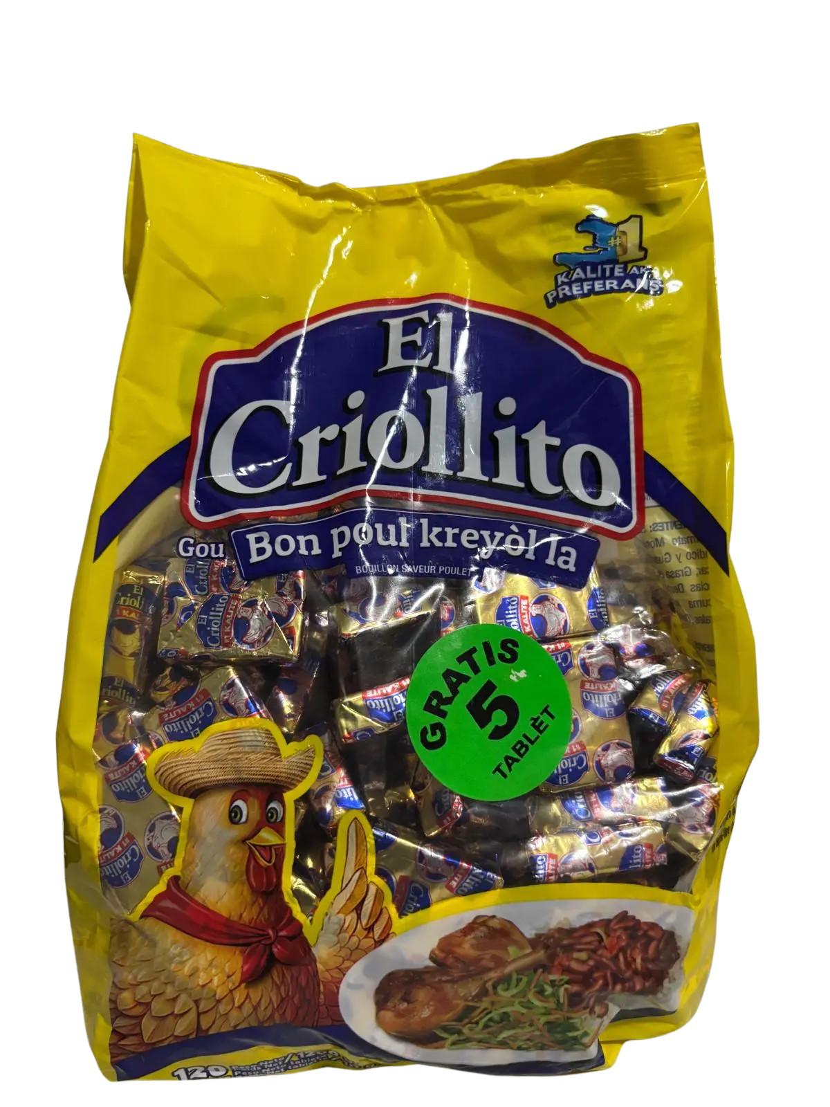 El Criollito Savory Traditional Cubes, 120-Count, 2 lb Packaged Pantry Food