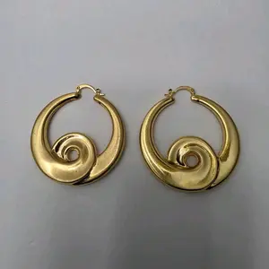 #354. 18K Gold Plated Bold Drop Earring  Unique  High quality  Water Resistant  Hypoallergenic  Nickel Free Every day,  Party .