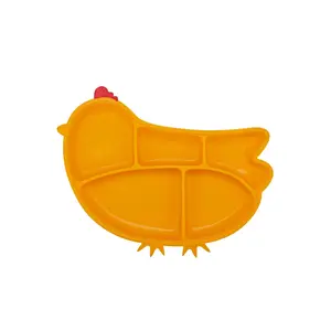 DIN DIN SMART Silicone Suction Divided Chicken Plate