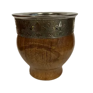Wooden Imperial Mate Cup - Fleur-de-Lis Design