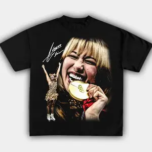 Youth And Adult ALYSA LIU "GOLD" TEE, Winter Olympics 2026 Shirt, Graphic Tees, Unisex Y2K Cotton Tee, Streetwear soulja boy outfit white 67 OG5