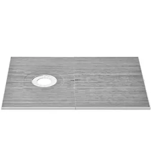 VEVOR Shower Curb Kit, 60"x38" Shower Pan Kit with 6.3" Offset Drain, Lightweight EPS Shower Installation Kits with 2 Waterproof Cloths, Shower Pan Slope Sticks Fit for Bathroom