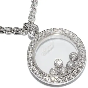 Chopard Happy Diamonds Au750 White Gold Diamond Pendant Necklace