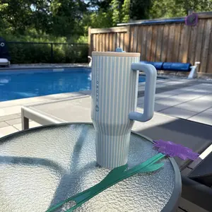 HydroJug Traveler 40oz Leak Resistant Tumbler Insulated Stainless Steel Water Bottle with Handle & Flip Straw Reusable for Women Men Cape Cod 24 Hour Temperature Control