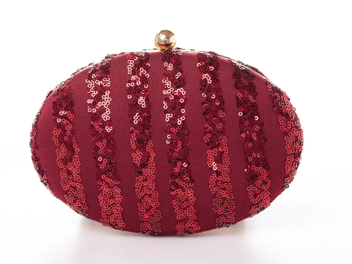 Elegant Clutch Purses for Women, Sparkly Evening Clutch with Detachable Metal Chain Strap, Ideal Evening bag for Wedding, Formal Party and Special Occasions(Maroon)