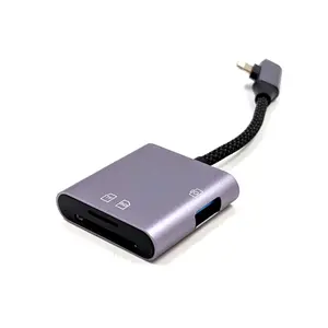 USB Multi-Port Adapter | USB/SD/Micro-SD to USB-C/Apple Compatible