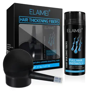 Elaimei Hair Fiber Set (, Light, Dark ), Professional Hair Styling Kit, Keratin Infused Hair Volume Fibers, Press-On Nozzle, Hair Volume Powder, Hair Thickening Powder