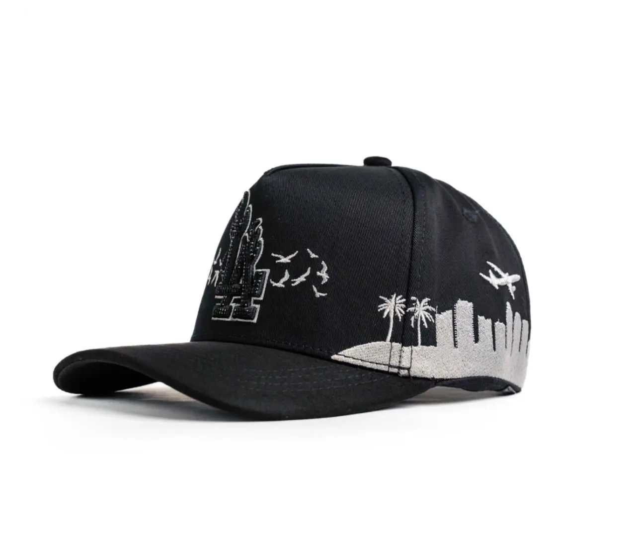 LA Flames Black Gray - Premium Adjustable Cap