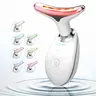 Cotsoco 7-Color Facial & Neck Massager, USB Rechargeable Red Light Therapy Device with Heat, Vibration, Auto Shut-Off, Facial Care Tools for Women