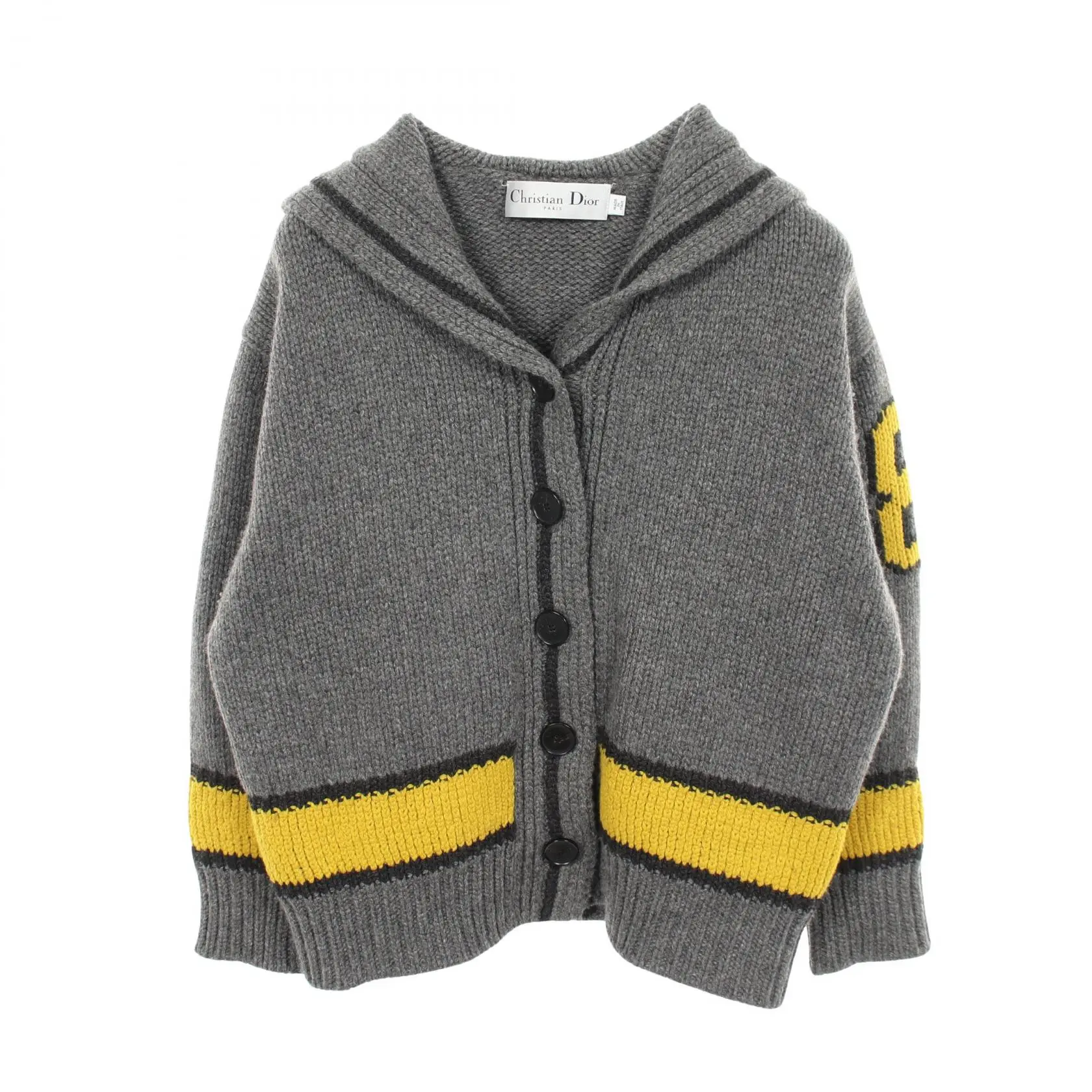 Pre-owned Dior Wool Small Leather Goods Cardigan