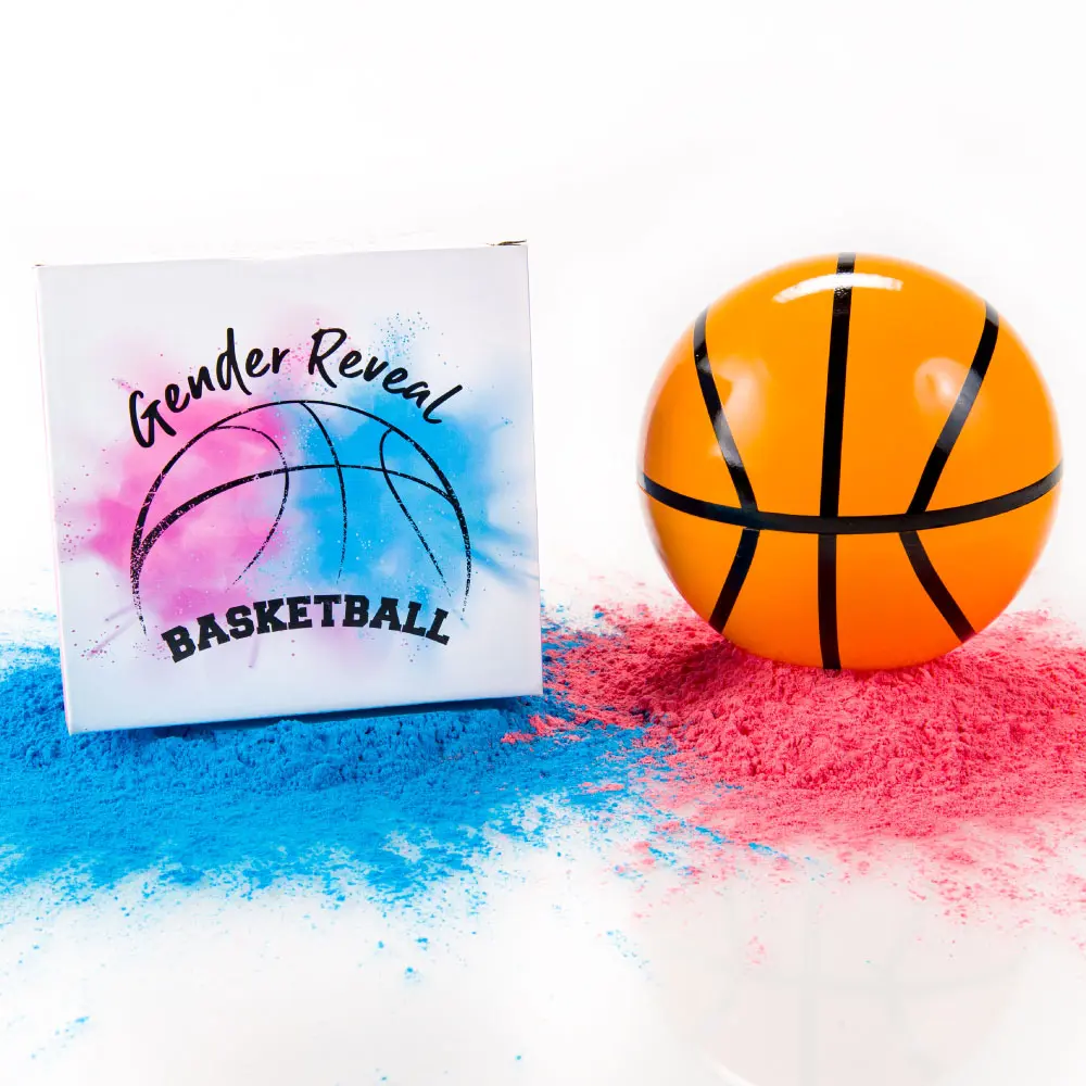 Gender Reveal Ball, Slam Dunk Accessory for Reveal Parties, Filled with Pink or Blue Powder, Sports & Outdoor Ball Game Item, Reveal Party