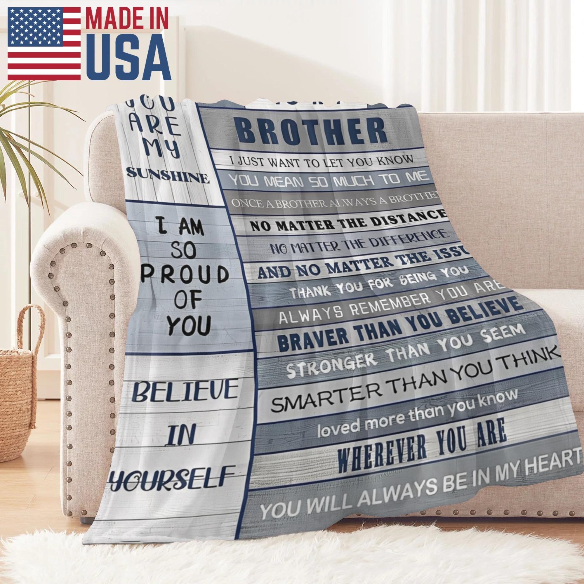 Gifts for Brother Blanket from Sister - Brother Christmas Birthday Gift Adult - Ultra Soft Plush Throw Present Ideas for Bedding Sofa - 60"x50" Gifts for Brother Blanket from Sister - Brother Christmas Birthday Gift Adult - Ultra Soft Plush Throw Present Ideas for Bedding Sofa - 60"x50"