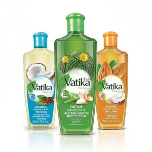 Tripack Dabur Vatika -  Vatika Coconut Hair Oil 300ml Nourishing Indian Oil for Women & Men -Vatika Almond Enriched Hair Oil 300ml  Natural, Aceite Capilar Dabur: nutritivo Vatika Cactus Enriched Hair Oil 300ml