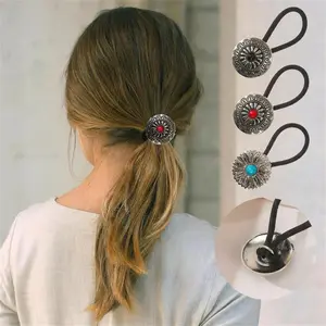 AWAYTR 12/18 Pcs Metal Hair Ties Scrunchies for Women Hair Accessories Elastic Bands Hairbands for Thick and Thin Hair Ponytails