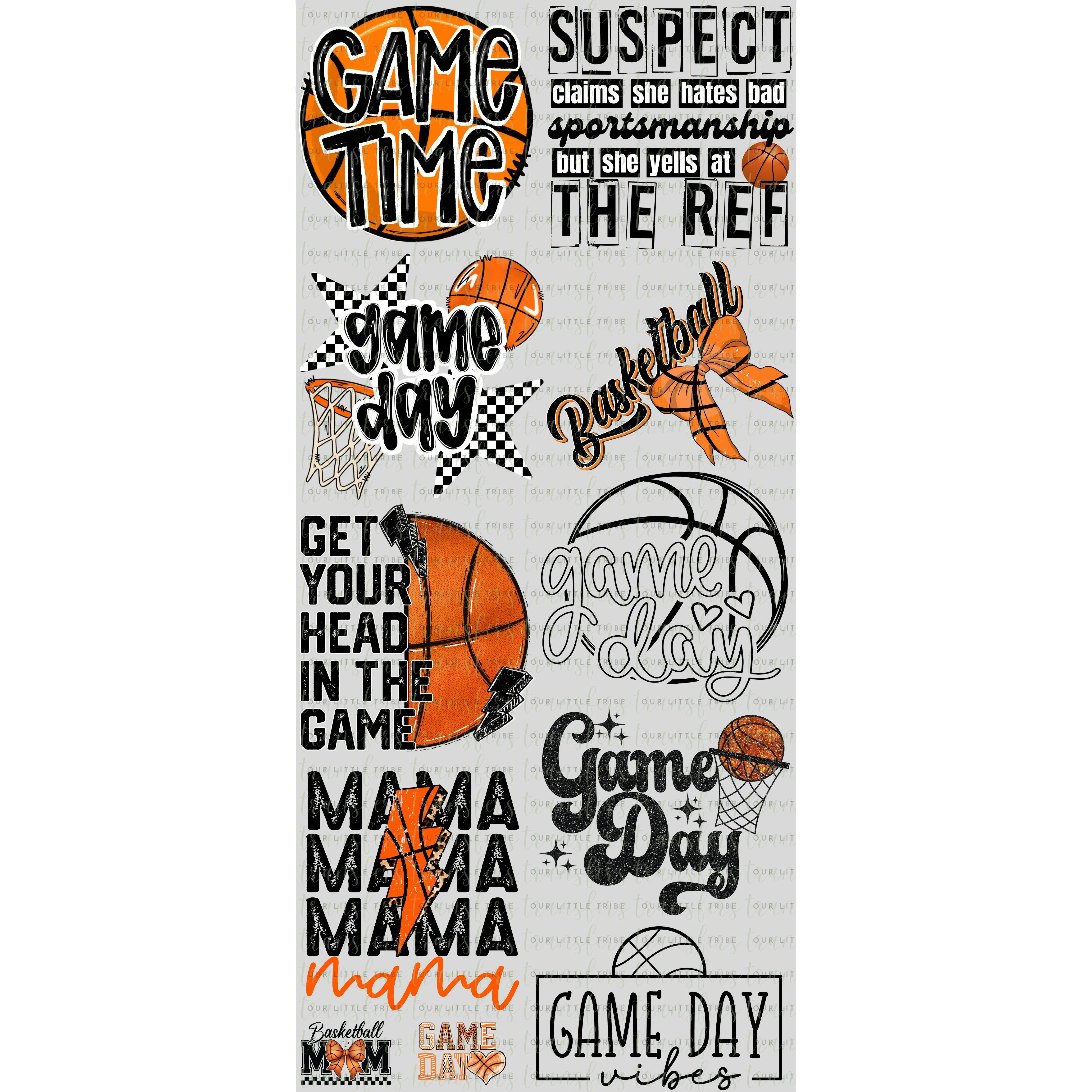 BASKETBALL SEASON PREMADE - GANG SHEET 22x48