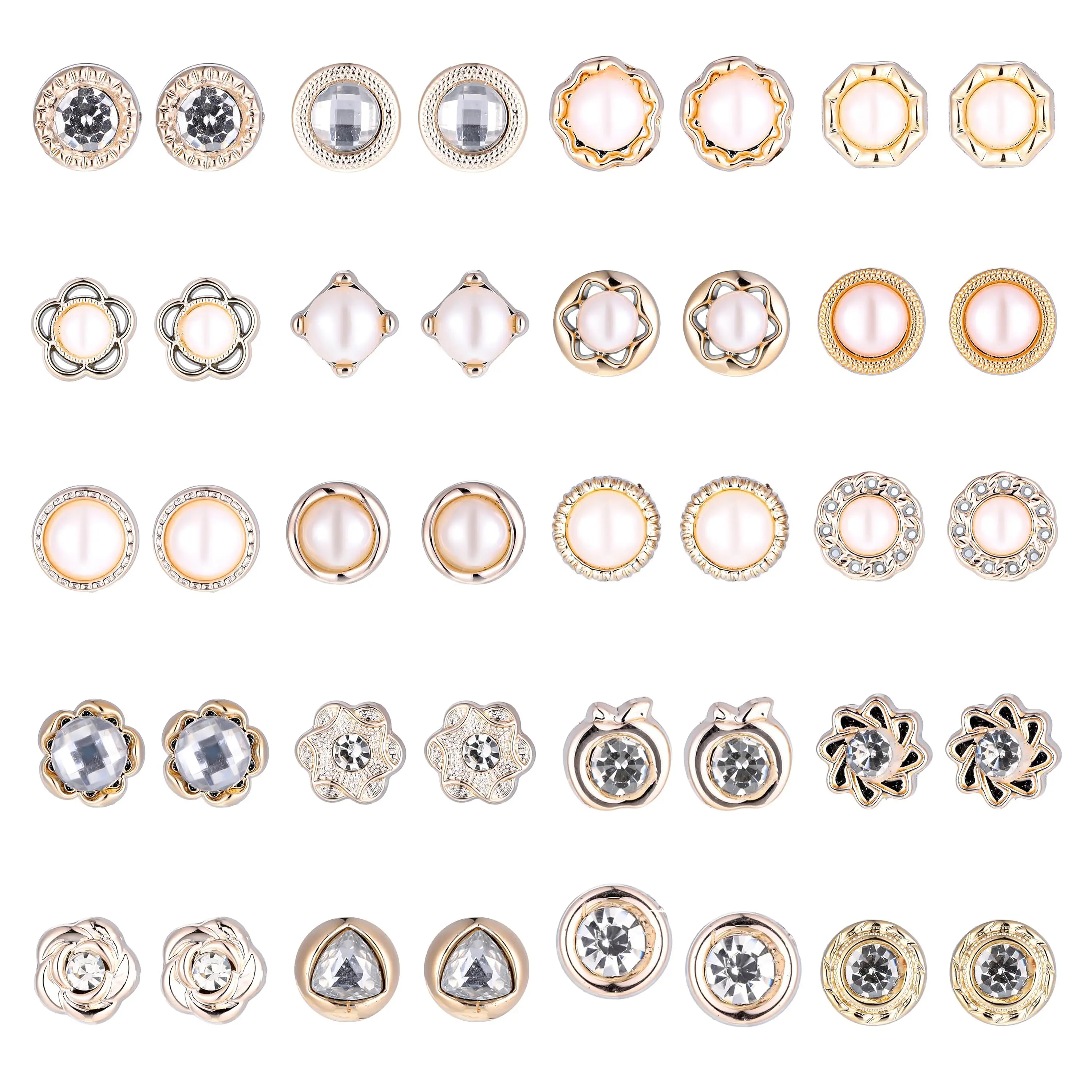 40PCS Women’s Invisible Modesty Pins, 20 Styles Alloy Safety Brooch Buttons for Dresses, Blouses and Low-Cut Tops, Prevent Accidental Exposure, Elegant Clothing Accessory