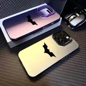 Luxury Batmans Spider-Man Plating Hard Case for iPhone 16 15 14 13 12 11 Pro Max XS X XR 8 7 Plus SE 2020 Shockproof Capa