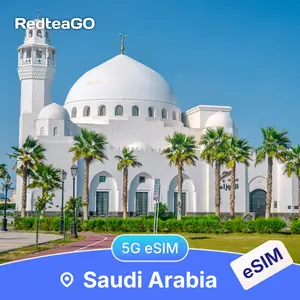 RedteaGO Saudi Arabia eSIM Unlimited Data 5G | Instant Activation | No SIM Card Needed Travel Data Plan | No Roaming | High Speed 5G | Instant Setup