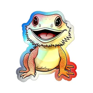 Reptile Cuties– Holographic Bearded Dragon Sticker