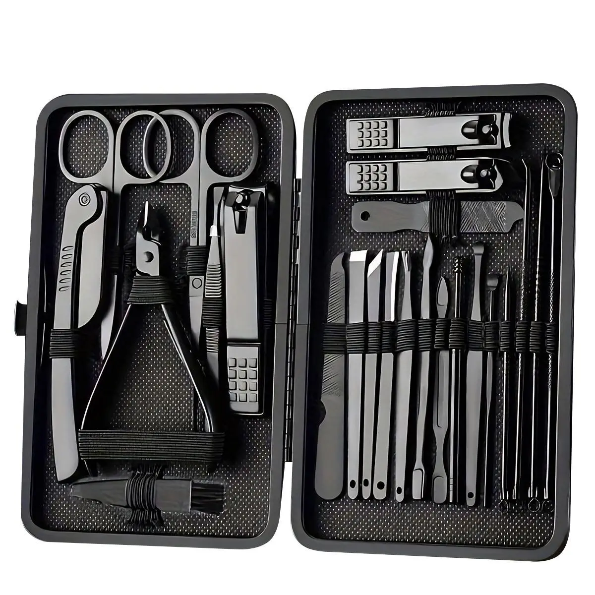 Professional Nail Clipper Set with Storage Case,8 Counts/24pcs/15pcs Portable Manicure & Pedicure Tool Set,Nail Cutter Kit Wallet,Nail Care Tool for Home & Travel,Body Care Products, Grooming Kit Present for Women Men Husband Boyfriend Parent, Handle, Com