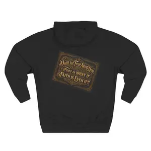 Don’t Let Fear Stop You vintage lettering Hoodie | Inspirational Quote, Faith Over Fear design