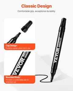 VEVOR Black Dry Erase Markers, 36 Pack Low-Odor Whiteboard Markers with Chisel Tip, Easily Clean Dry Erase Markers Bulk for School Office Home