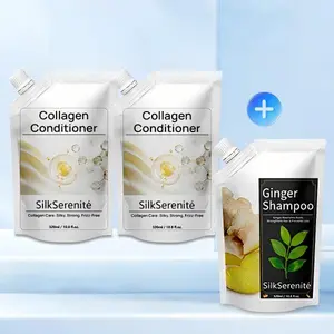 2-Pack Collagen Conditioner + 1-Pack Ginger Shampoo Bundle Set
