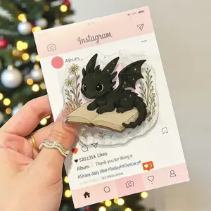 Dragon Book Phone Grip, Fantasy Bookish Phone Holder, Cute Book Lover Accessory, Kindle & Phone Stand Gift