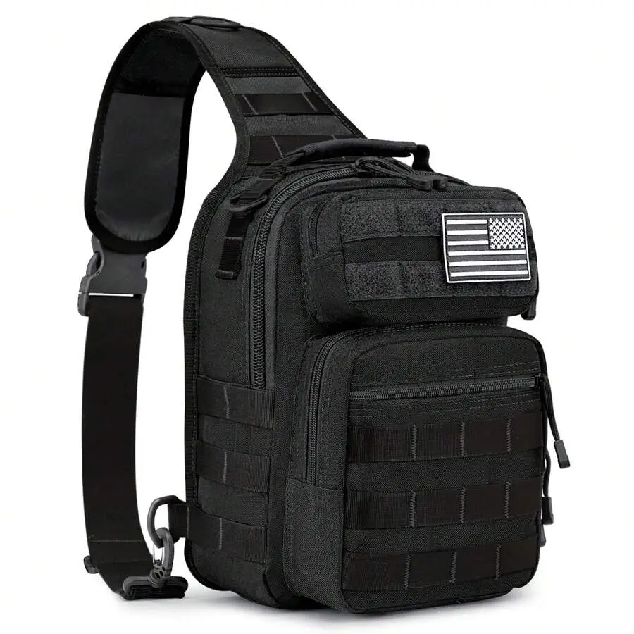 Outdoor Tactical Backpack, Men's and Women's Shoulder Bag, High Quality, Durable, Wear-resistant, Molle EDC Multi-functional Small Crossbody Bag, Hiking, Camping Hiking, Cycling Fitness, Everyday Carrying Chest Bag